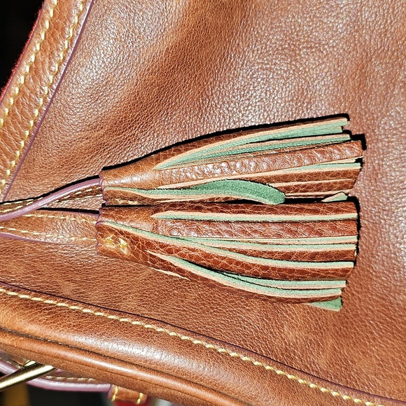 Dooney & Bourke Brown Leather Shoulder Bag,  Florentine,Italian